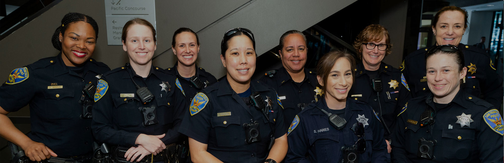 Police officers indoors